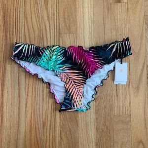 NWT Shade & Shore Tropical Cheeky Ruched Bikini